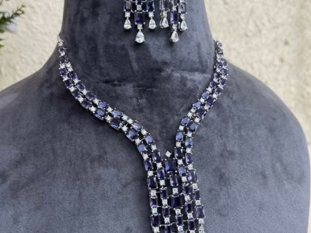 American diamond indo western set Hot on Sale