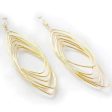 Trendy Gold Plated Big Large Size Multiple Hoops in One Earring Long for Girls & Women on Sale